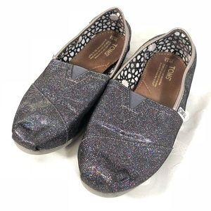 TOMS Black Galaxy Glitter Sparkle Classic Shoes